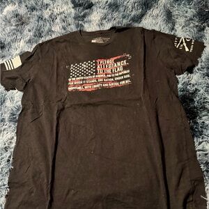 Grunt Style Black American Flag Tee